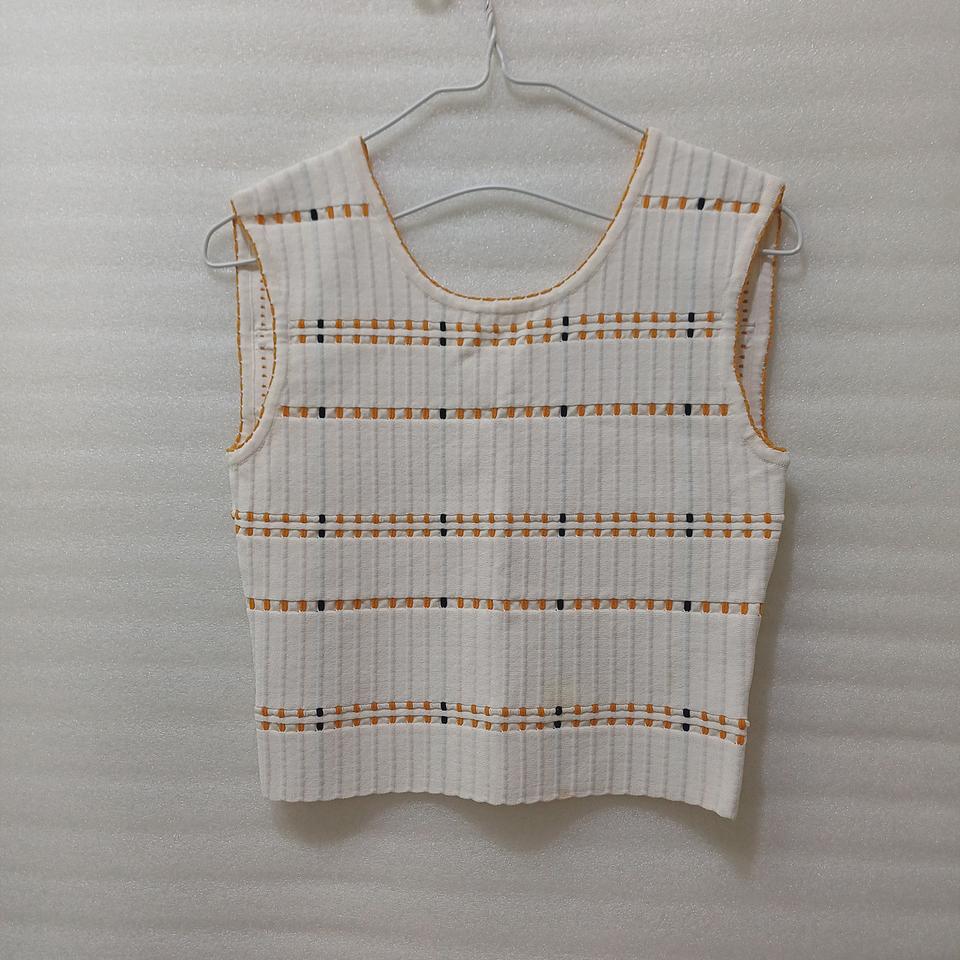 국내 산드로 레이스 민소매 크롭 숏 니트 탑 여성 XS 훌륭 사랑봉봉