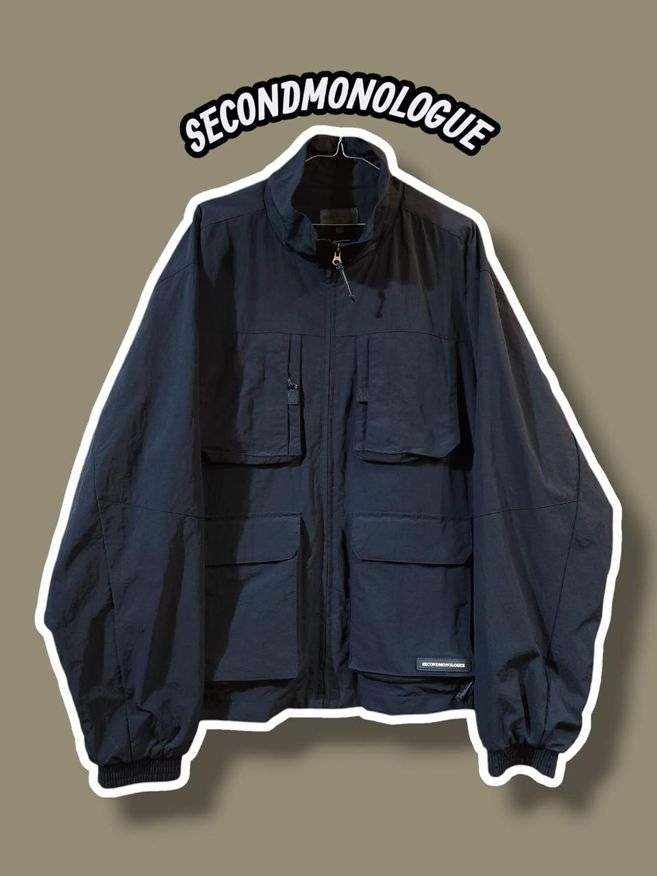 XL/ 세컨모놀로그 나일론 윈드필드 재킷 블랙 /0327