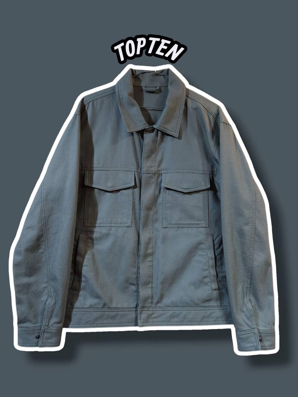100/ 탑텐 남성 코튼 트러커재킷 그레이 /0327