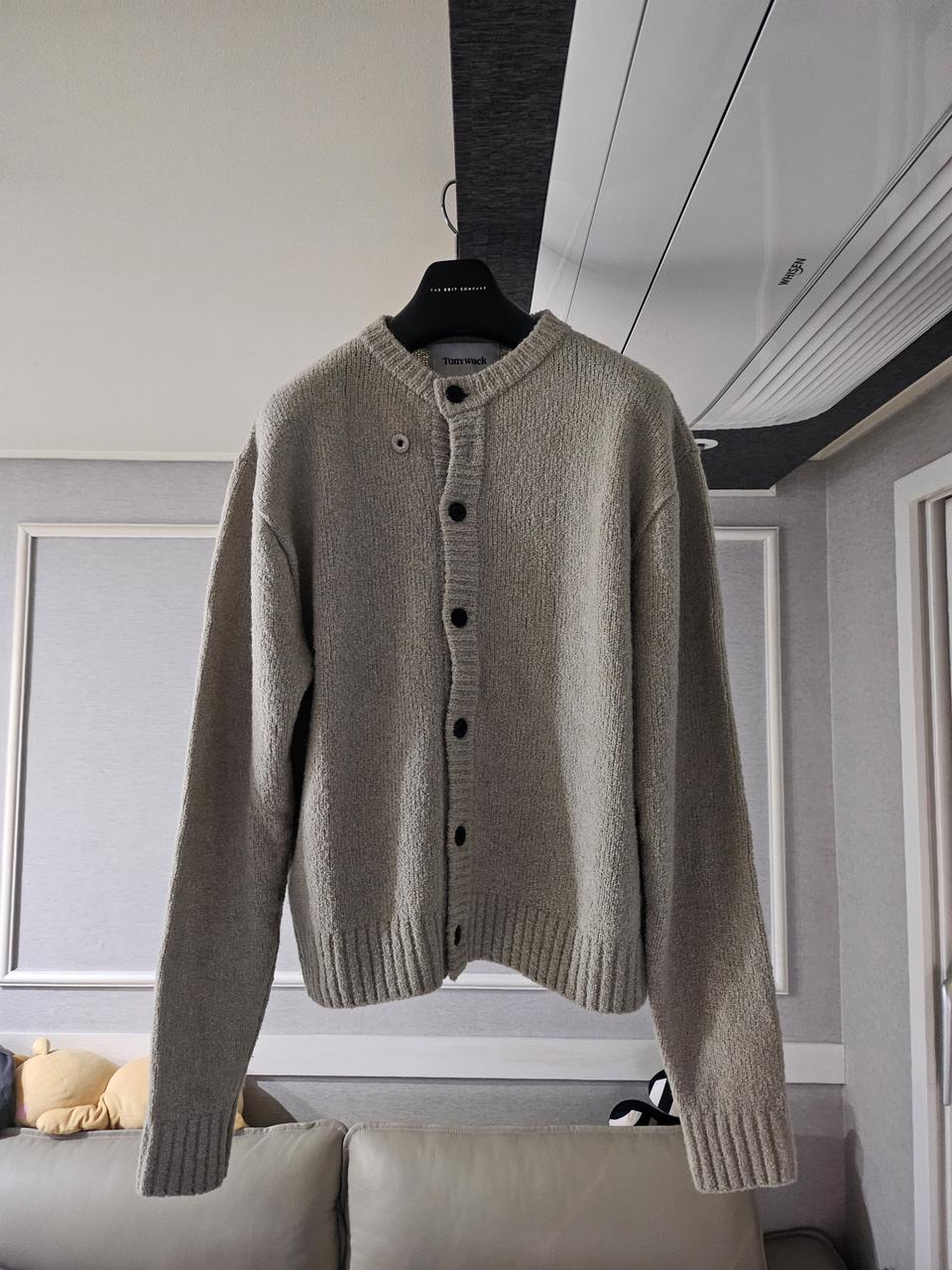 [거의 새것] 토니웩 알파카 가디건 세이지 그레이 xl