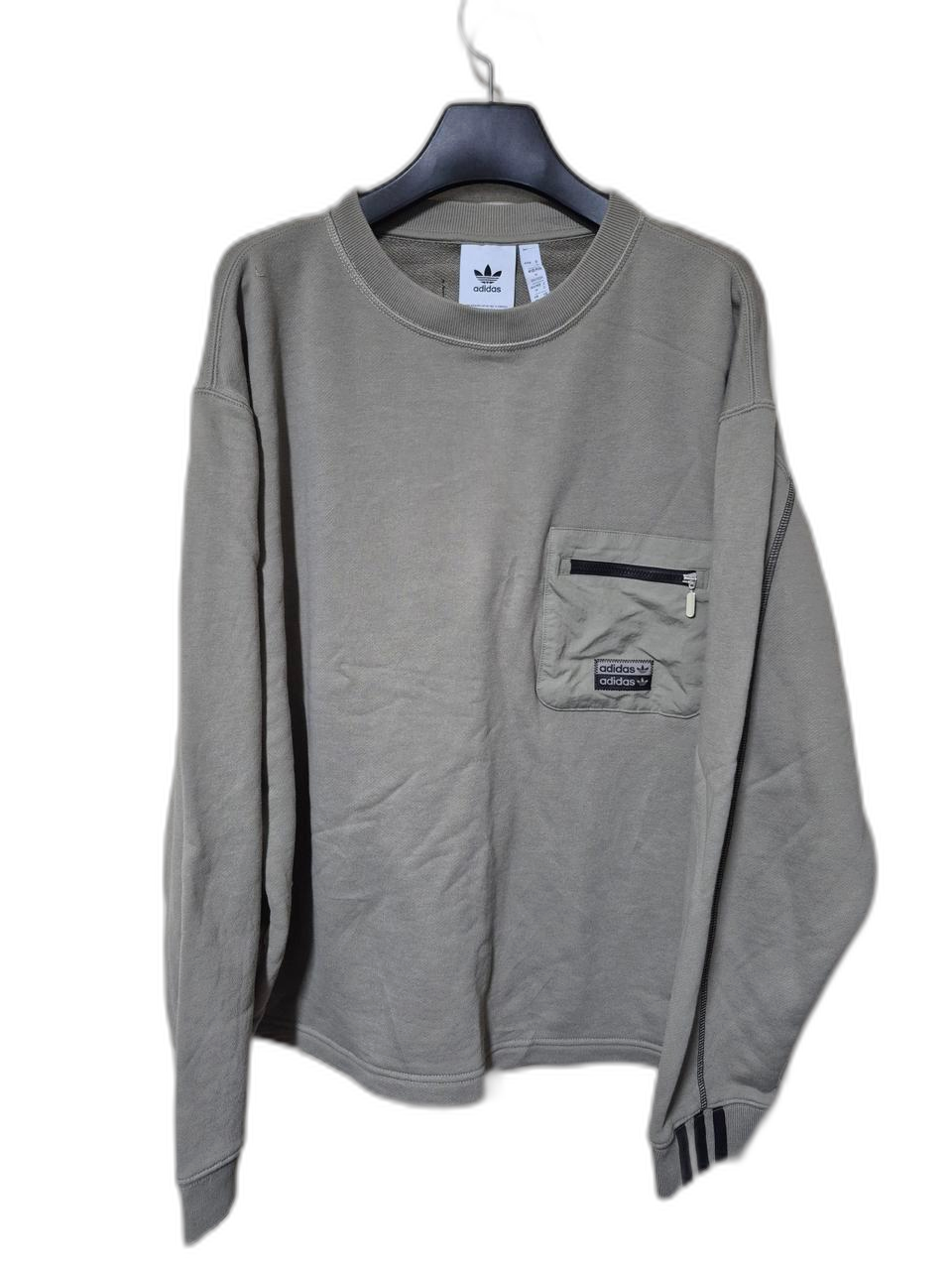 아디다스 카키 맨투맨