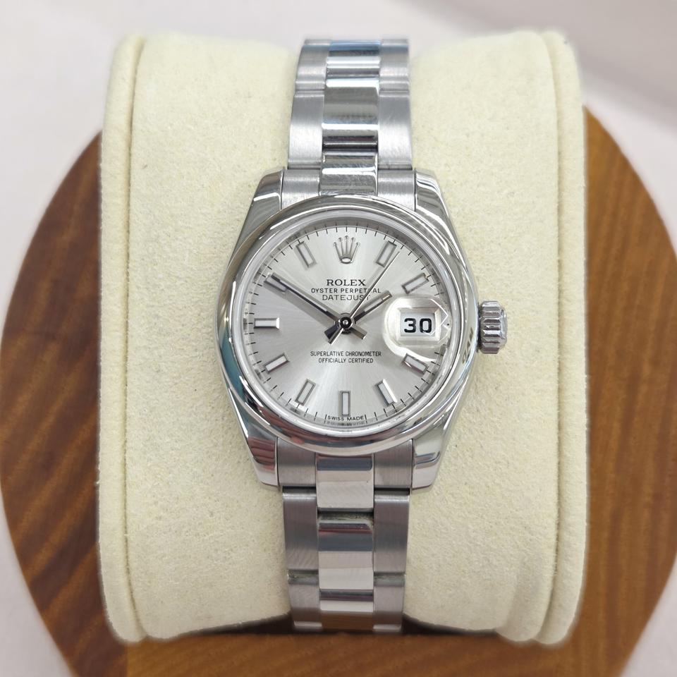 롤렉스 레이디 데이저스트 179160 실버 바 인덱스 14년