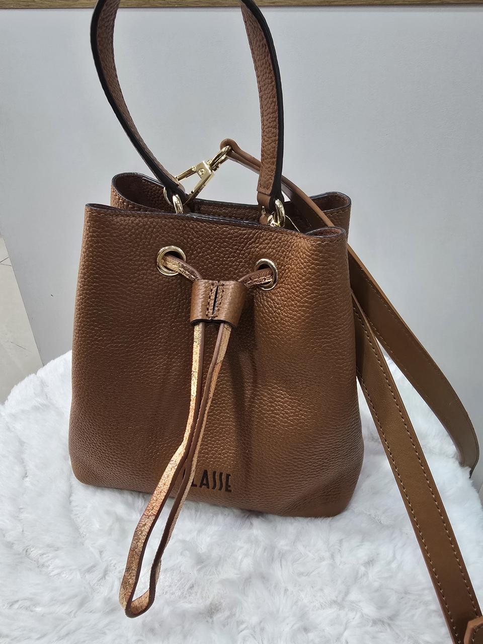 프리마클라쎄 브라운 가죽 미니크로스