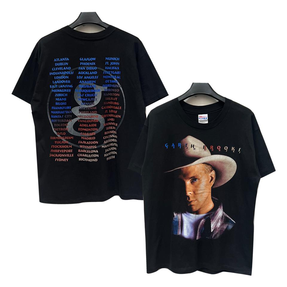 90s Made in USA 헤인즈 가스 브룩스 빈티지 반팔티 L