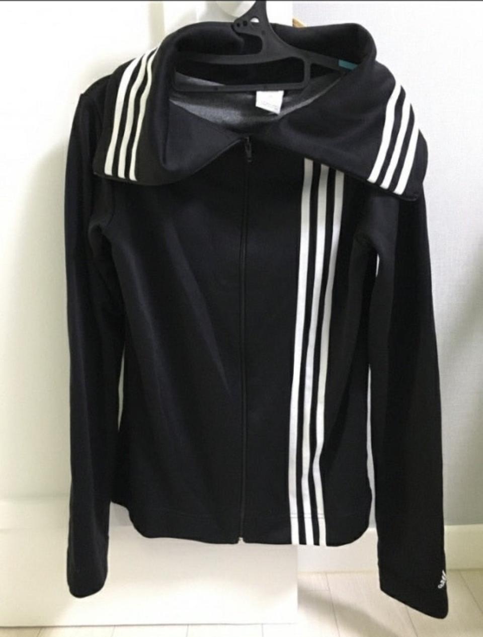 아디다스 블랙 삼선 세일러 트랙탑 져지 자켓 집업