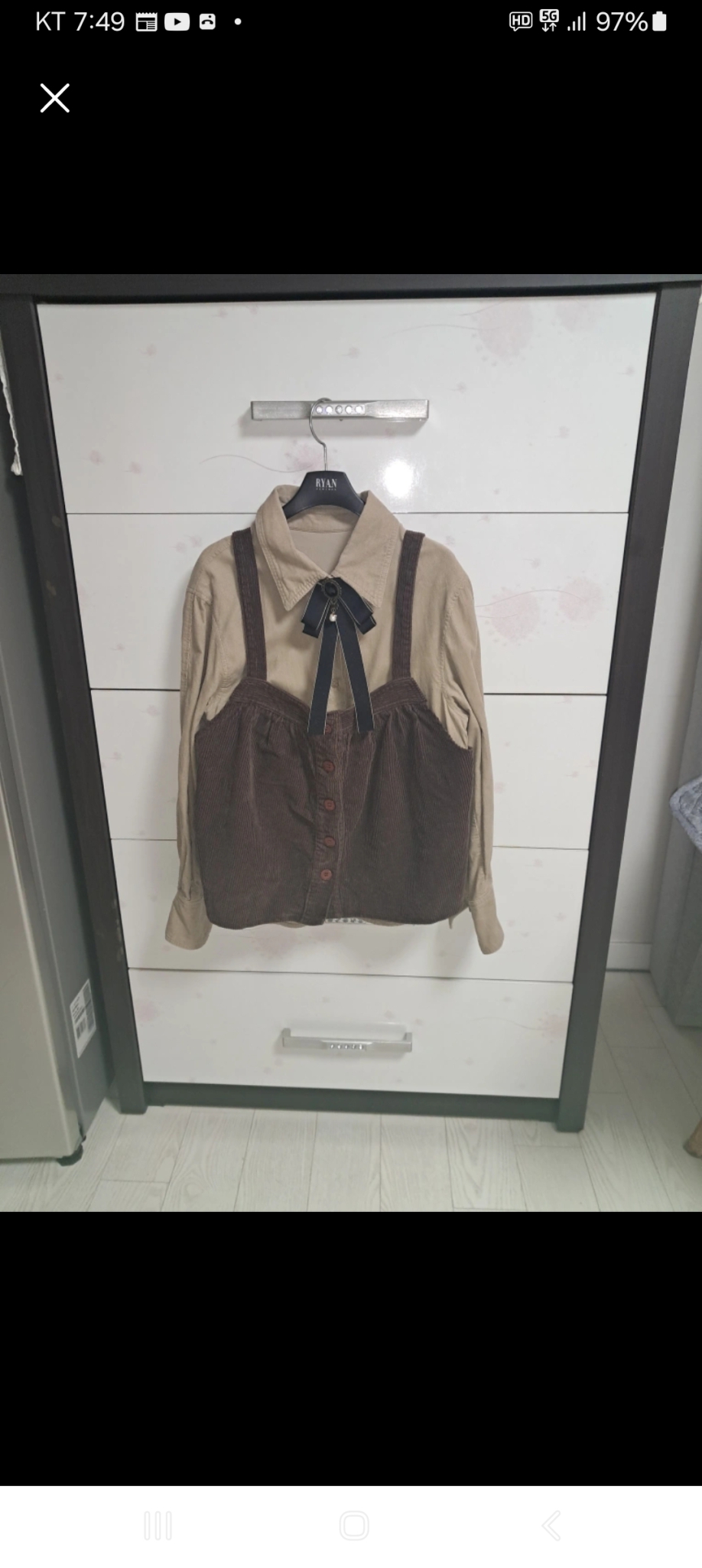 코듀로이셔츠. 조끼  두개다