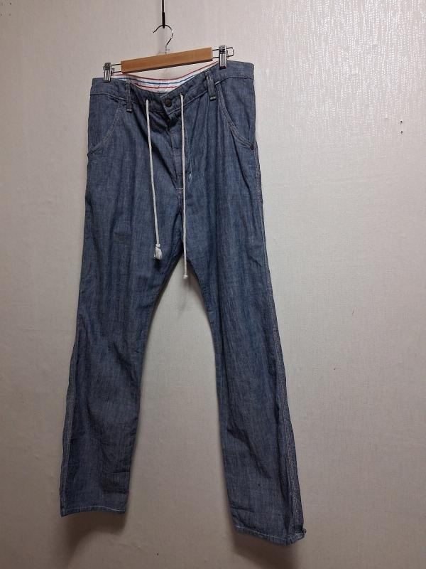 EDWIN DUNGAREE  해지블루 내츄럴면 와이드 팬츠 스트리트팬츠