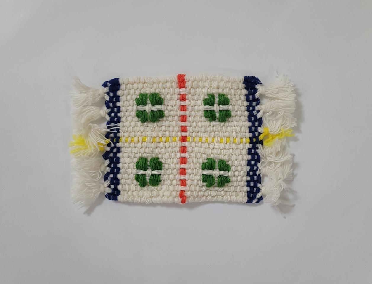 손뜨개 위빙 매트 러그