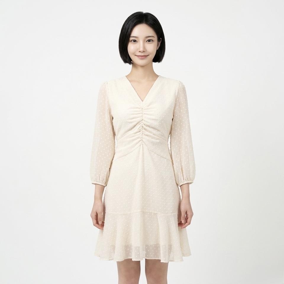 7부 시스루 여신원피스