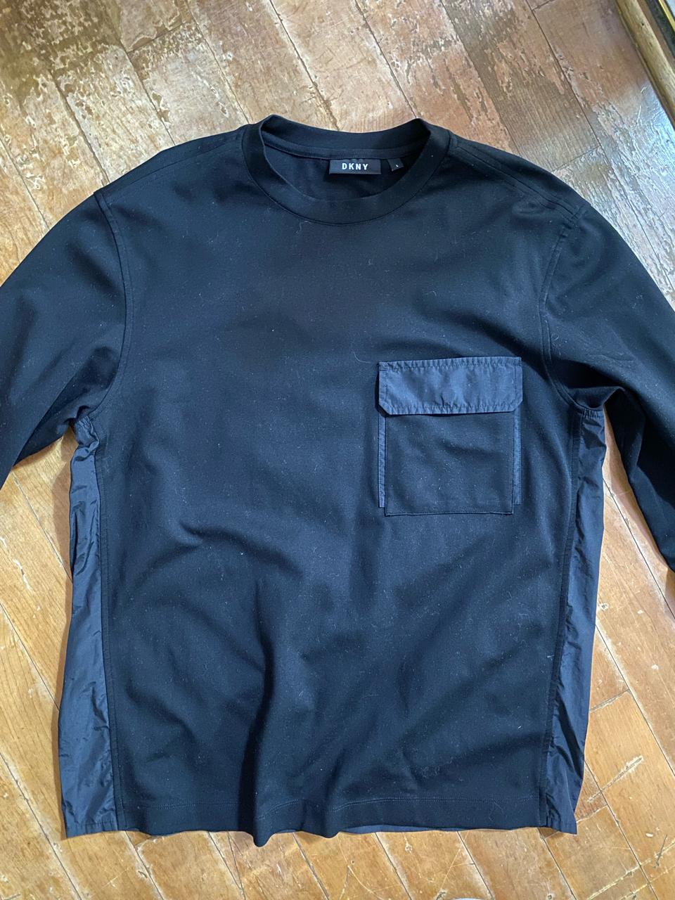 한섬 DKNY 블랙 남성 긴팔 티셔츠 L