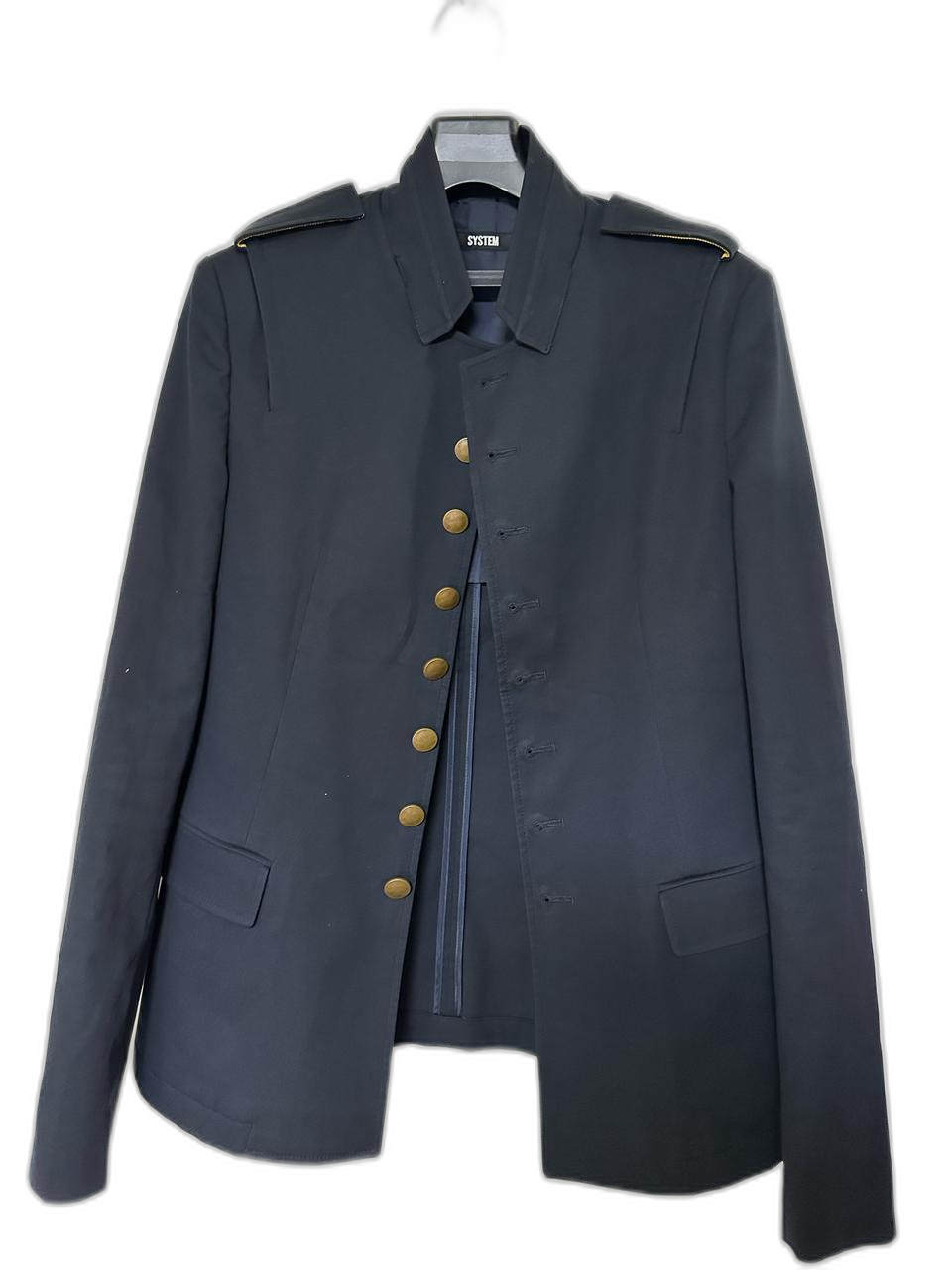 SYSTEM 네이비 금장 버튼 자켓 95