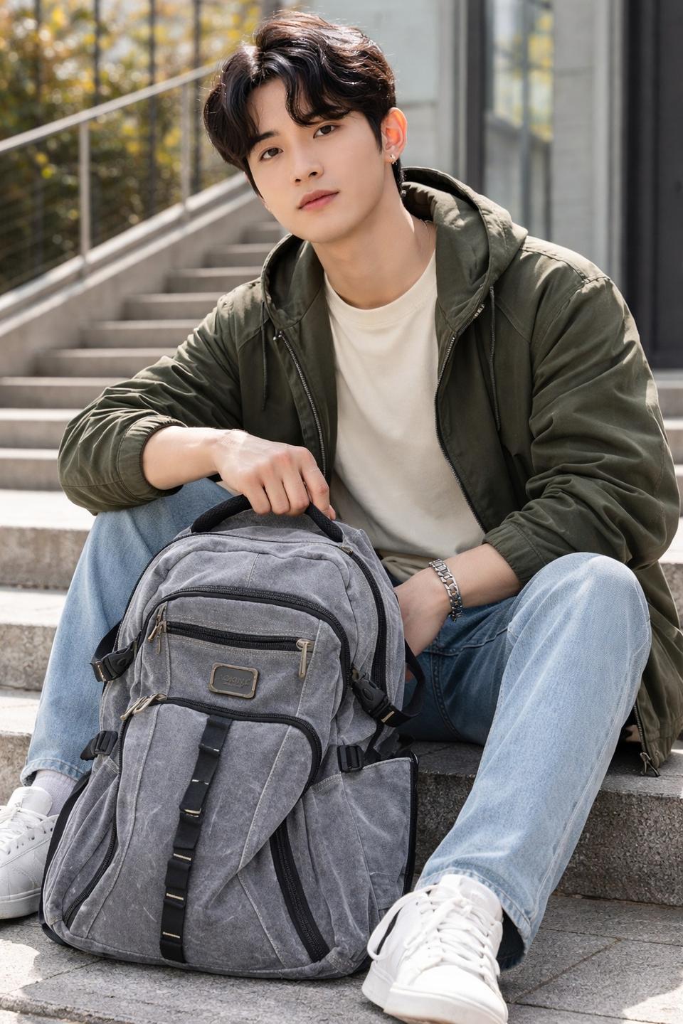 Aoking 아오킹 바퀴형 캐리어 백팩 2way 출장가방 학원가방