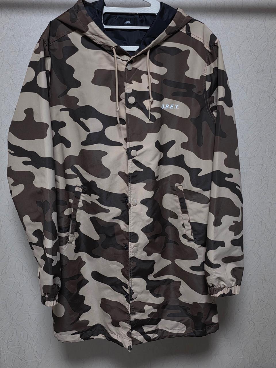 OBEY 오베이 카모 후드 코치 자켓 m