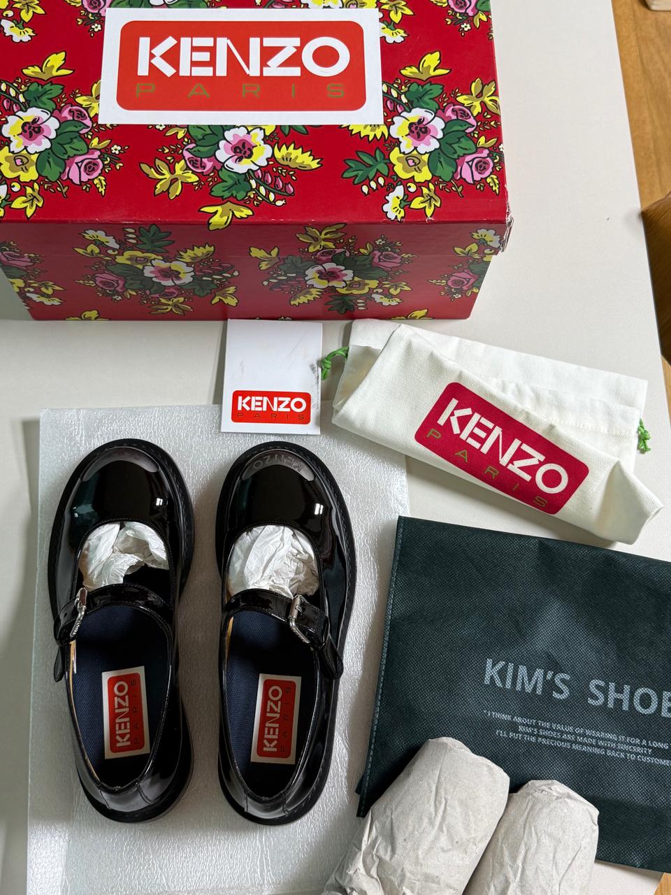 KENZO 겐조 메리제인 스마일 플랫슈즈 37