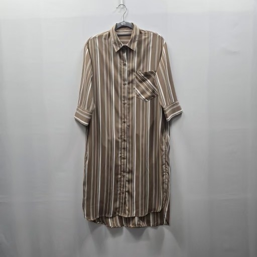 1248 tag me 브라운 스트라이프 셔츠  원피스 55