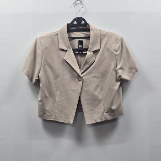 1788 9F 크롭 반팔 자켓 베이지