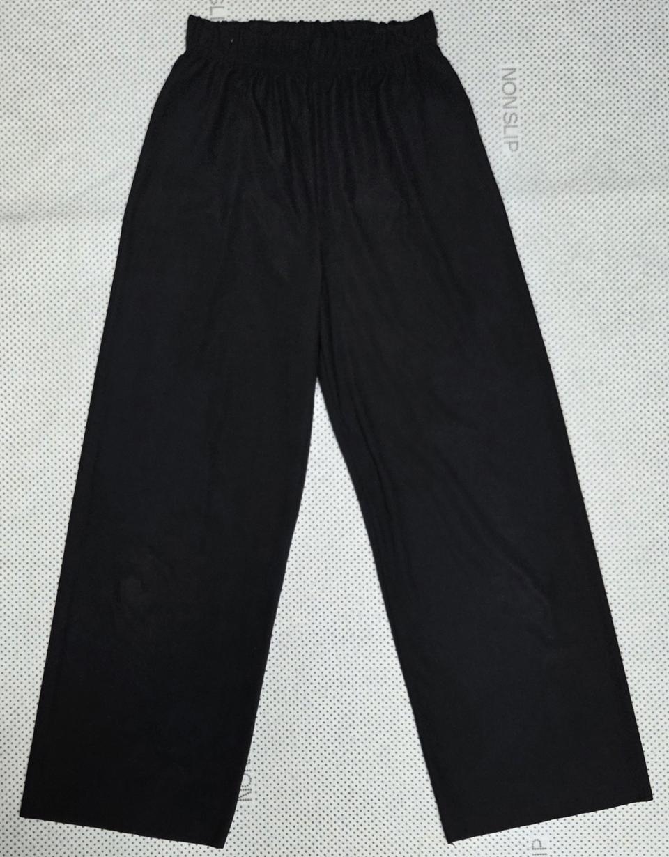 블랙 와이드 여름 밴딩 팬츠 24인치