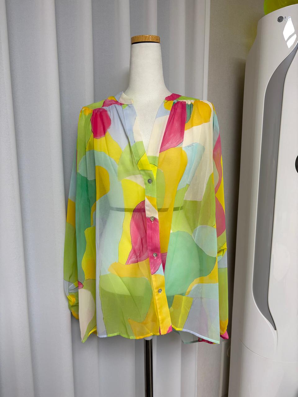 [택있는 새상품] 자라 패턴 블라우스