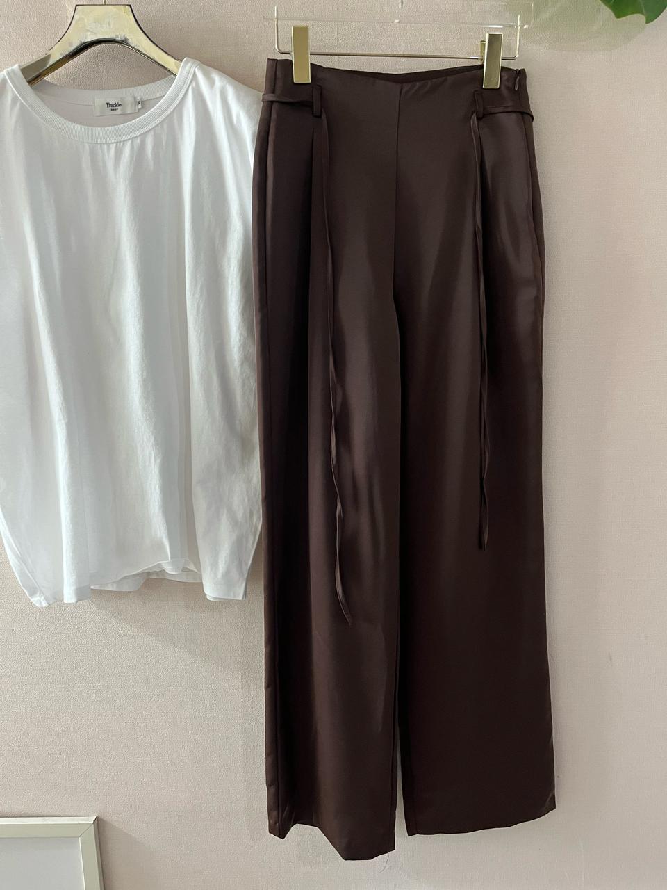 브라운끈새틴슬렉스(S)