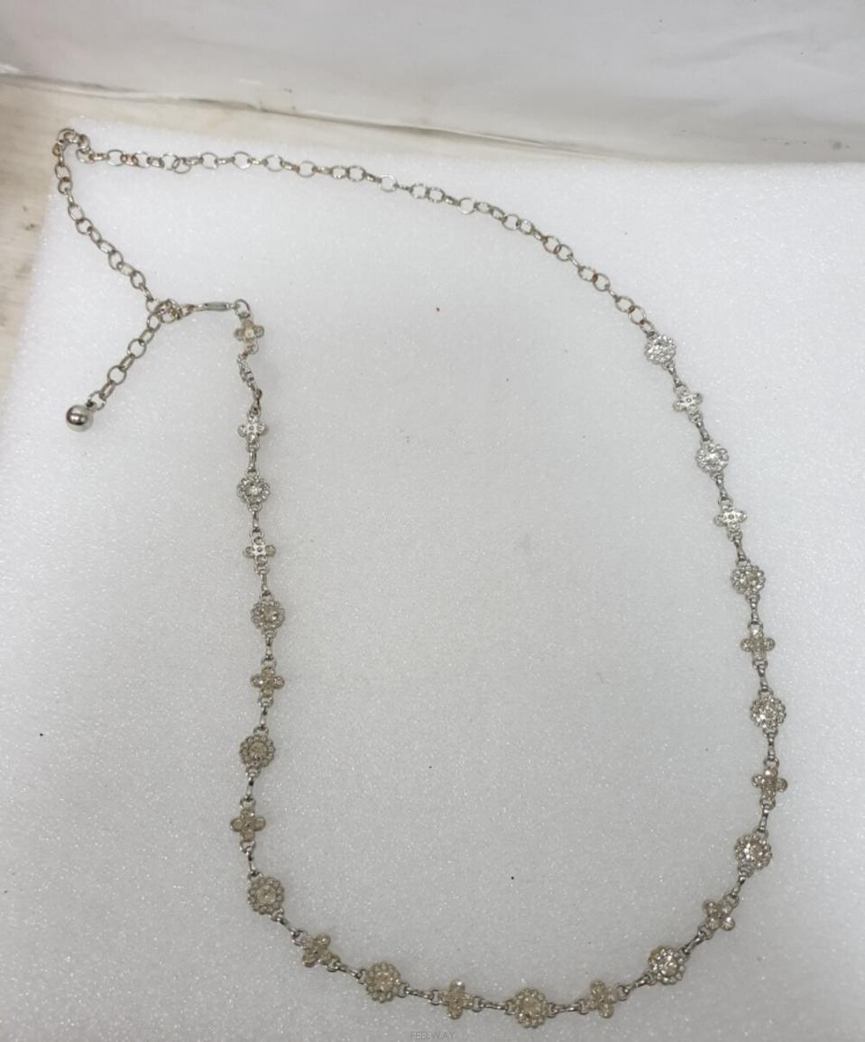 패션잡화 특가~꽃모티브장식 럭셔리한 디자인 체인벨트 메탈벨트 정장 캐주얼