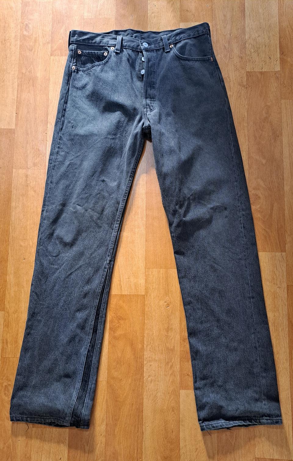 (무료배송)Made in USA 90S 리바이스 501 흑청 청바지(32