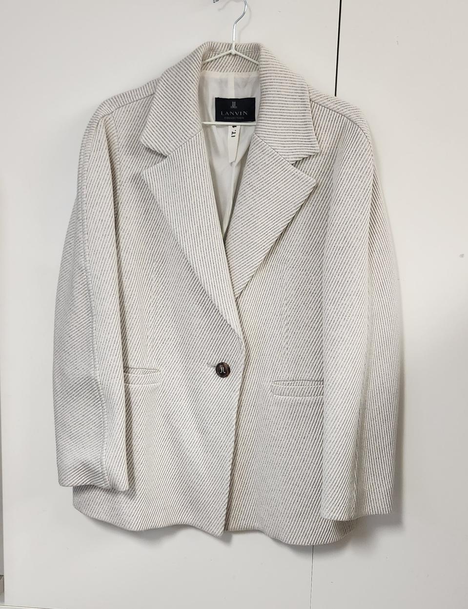 랑방 울 자켓 싱글 하프 숏코트 가슴둘레 88