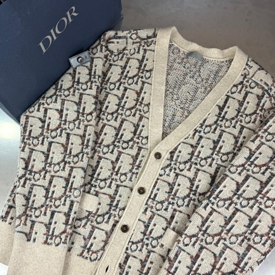 [2XL]디올 오블리크 자카드 울 가디건