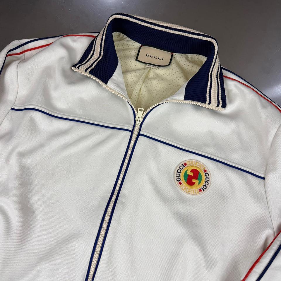 [XL]구찌 테크니컬 스트라이프 저지 집업 자켓