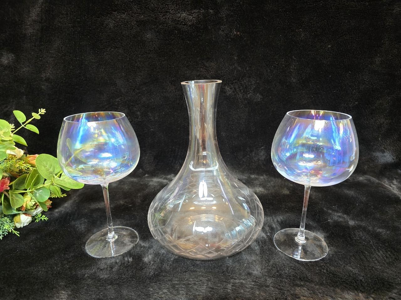 컷팅 와인디켄더와 오로라 와인잔.미사용