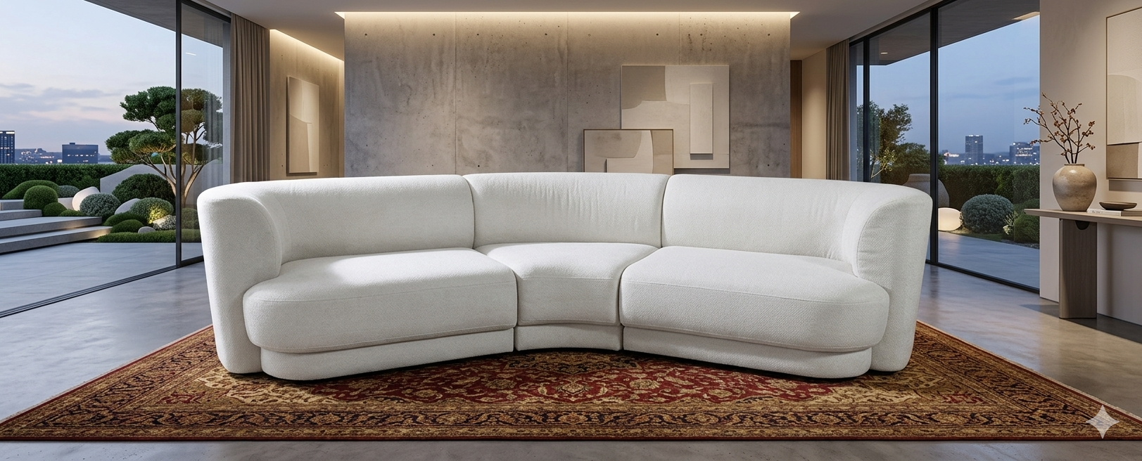 무니토 콤피 3.5인 라운드 소파쇼파(전체세탁완료)