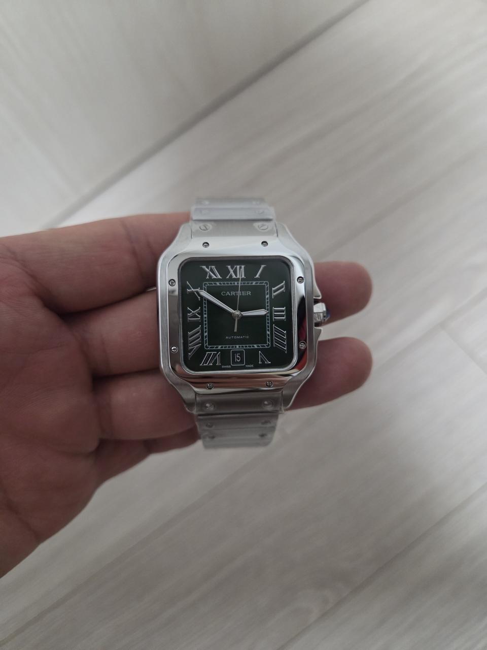 까르띠에 산토스 그린 라지39.5mm 풀박스