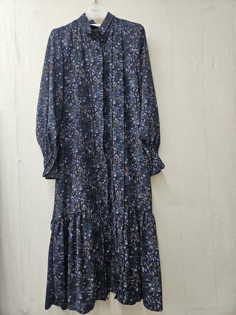 칼라거펠트 플라워플리츠롱원피스