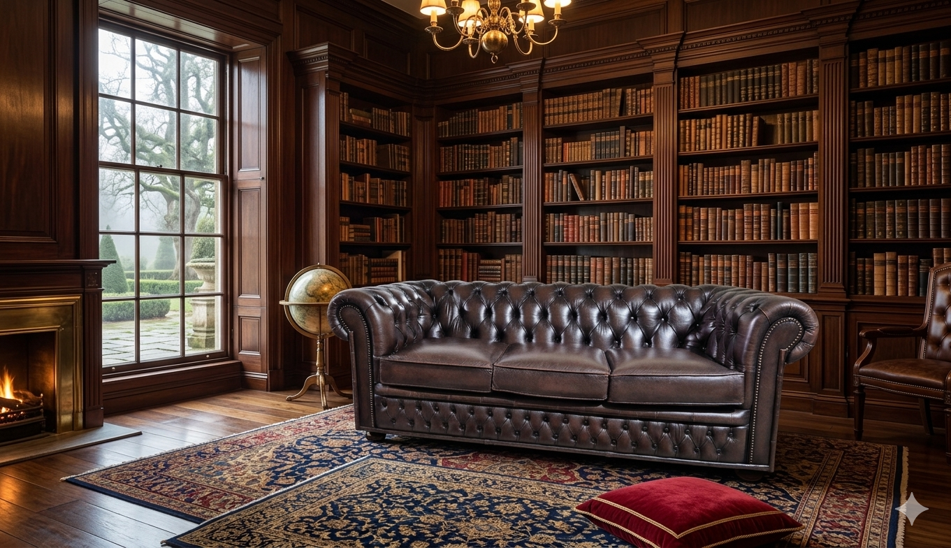 영국 체스터필드 최고급 전체 천연가죽 3인 소파쇼파 서울경기근거리무료배송