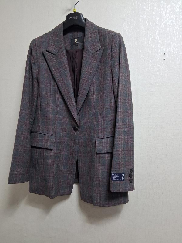 JOINUS PREMIUM 100% 순모체크쟈켓 피트77 여유있게는 66