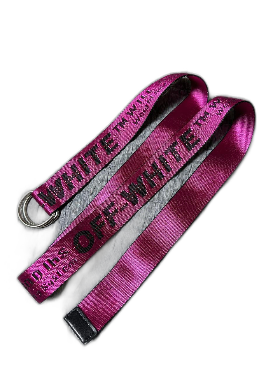 오프화이트 핑크 벨트