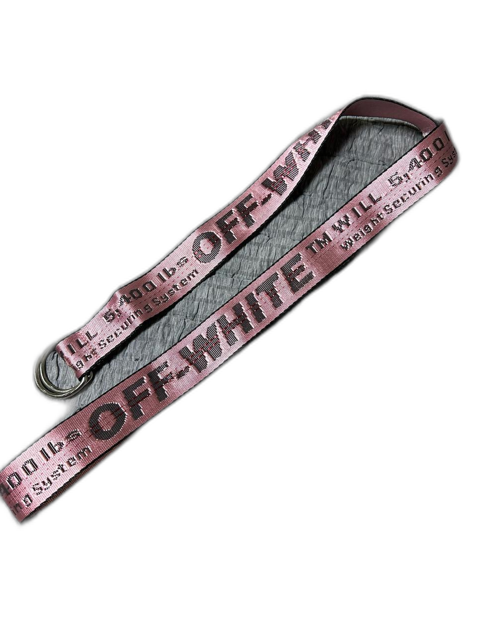 오프화이트 핑크색 벨트