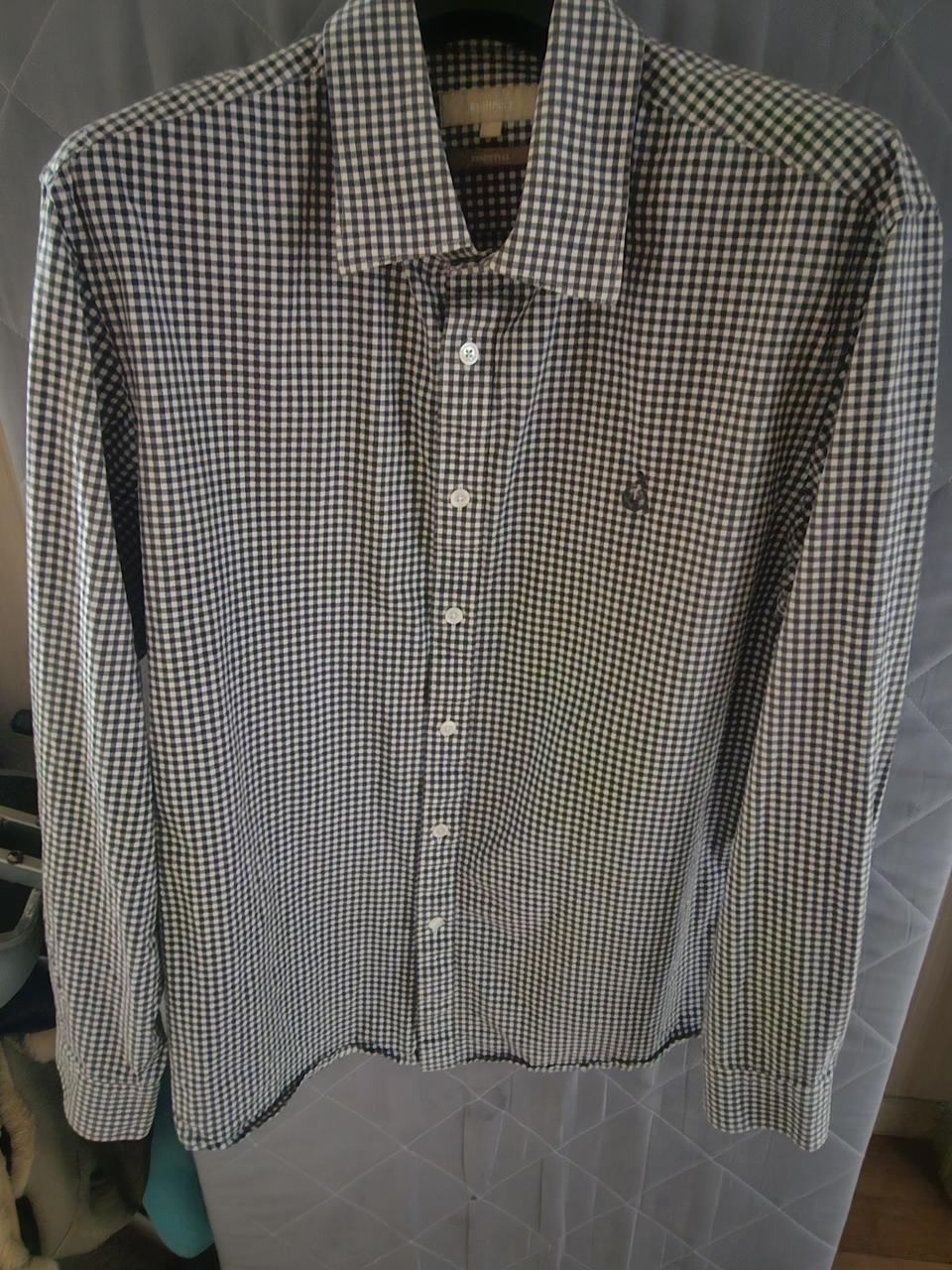 빈폴 깅엄체크 스판 남방 셔츠 100