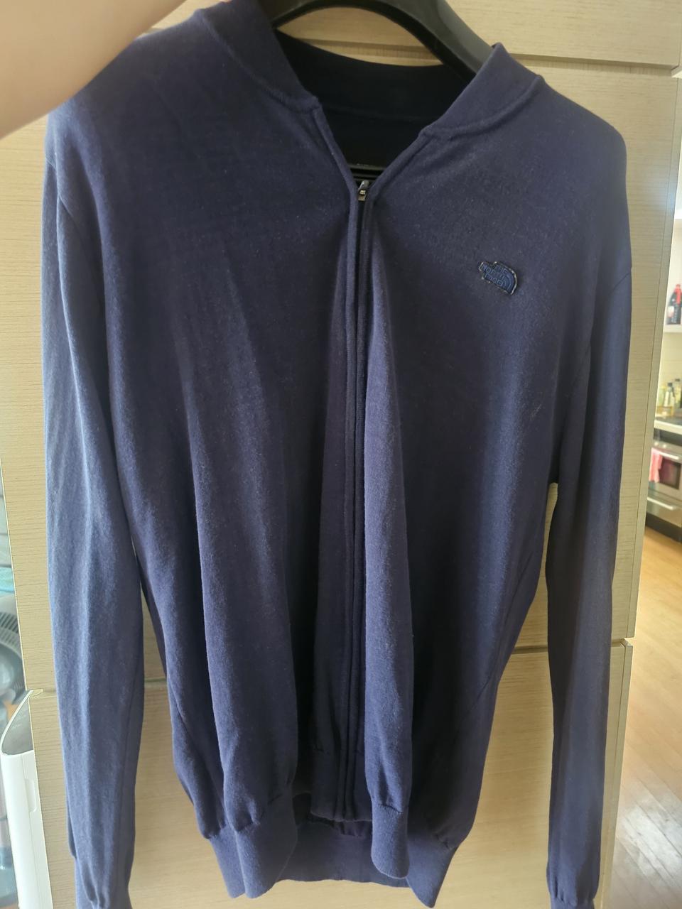 노스페이스 네이비 니트 집업 가디건 105