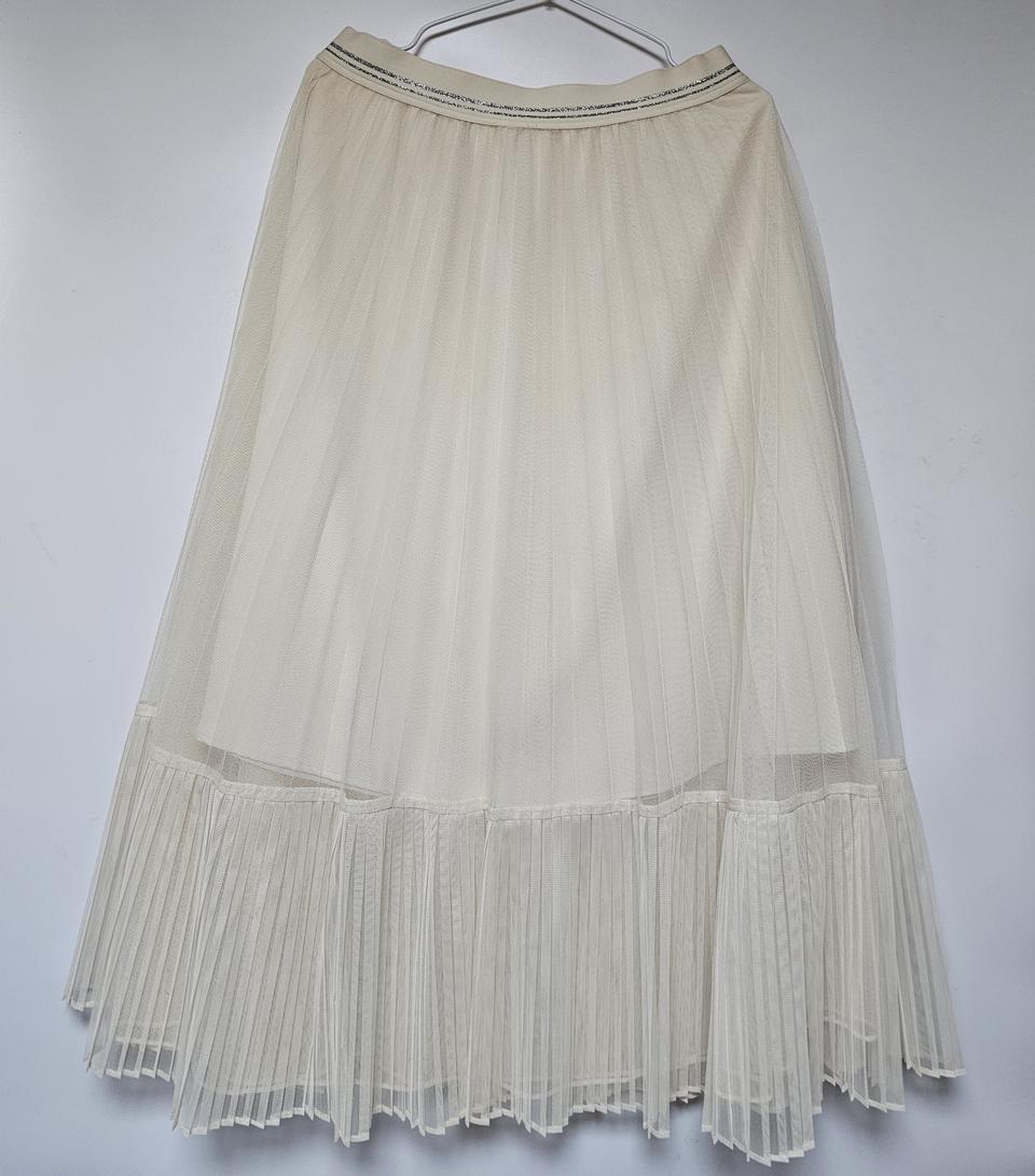 O'2nd 플리츠 롱 스커트