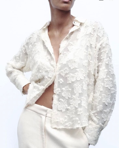 자라 컷아웃 블라우스 