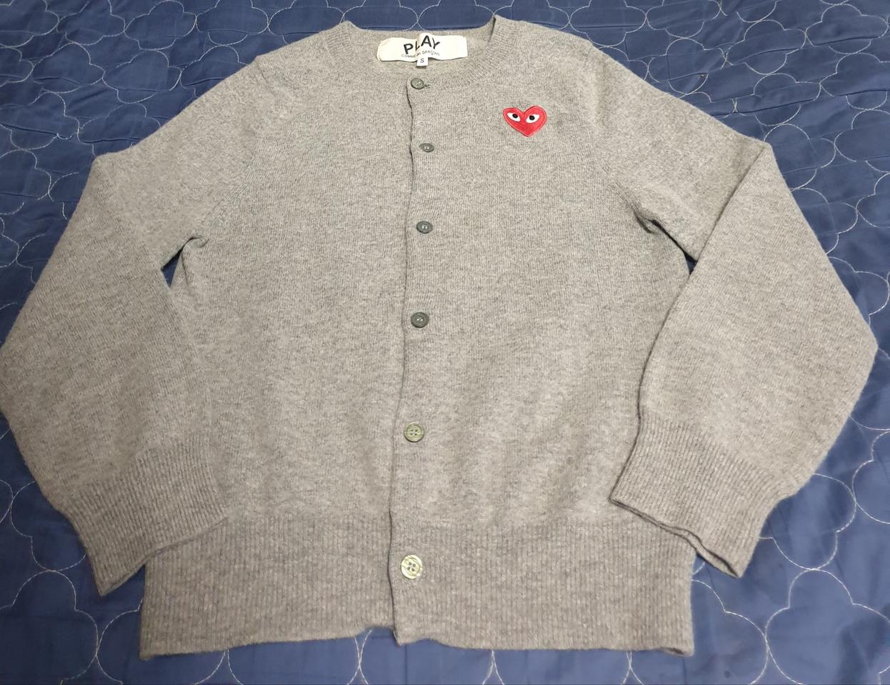 꼼데가르송 하트와펜 울 가디건 그레이 (S)