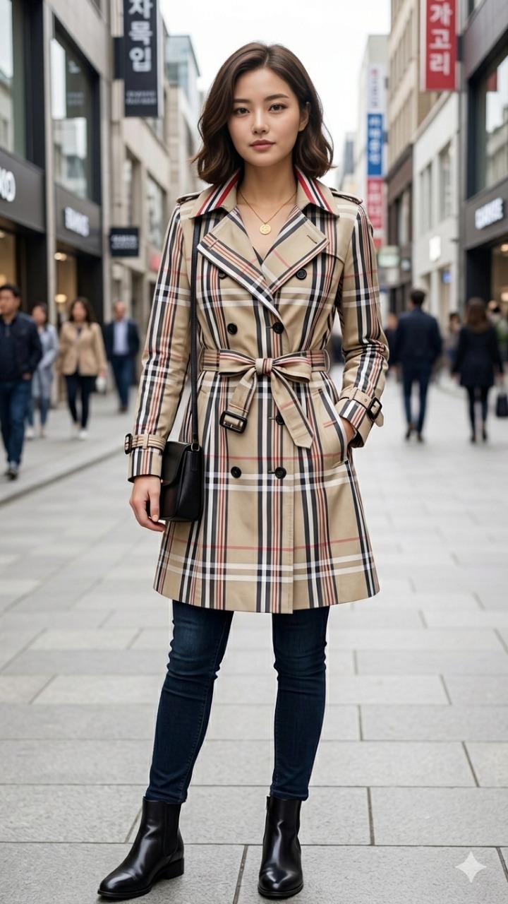 * 노바 체크 트렌치 코트 ( 새상품 )*