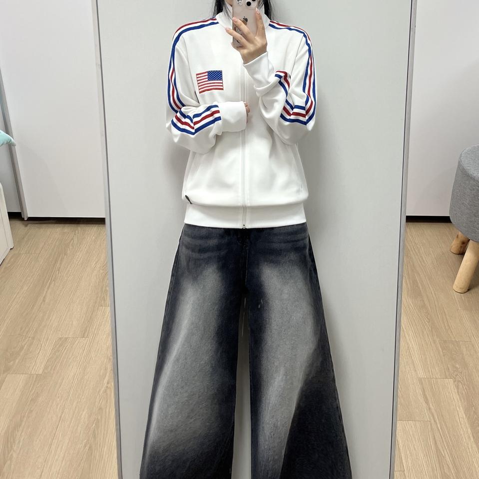 아디다스 USA 성조기 화이트 트랙탑 져지