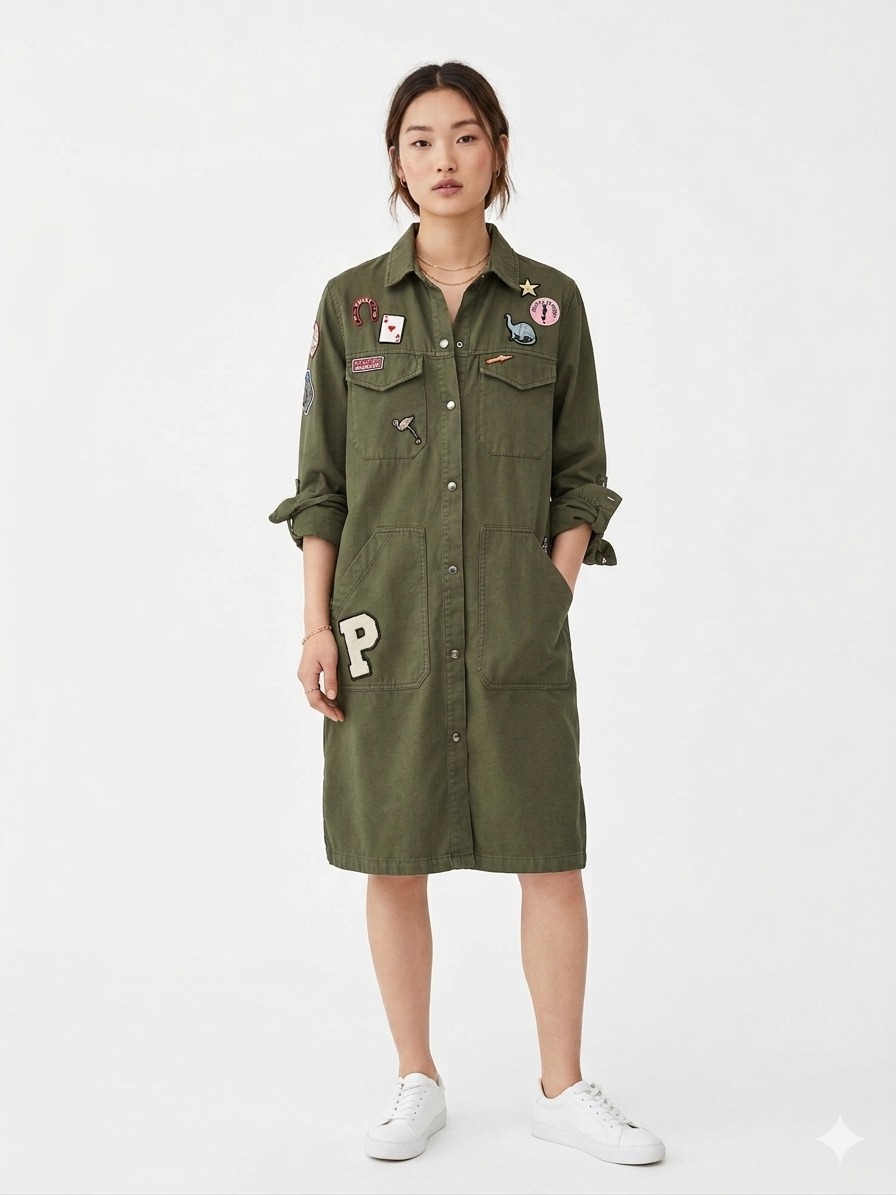 자라 셔츠 롱야상&셔츠 원피스