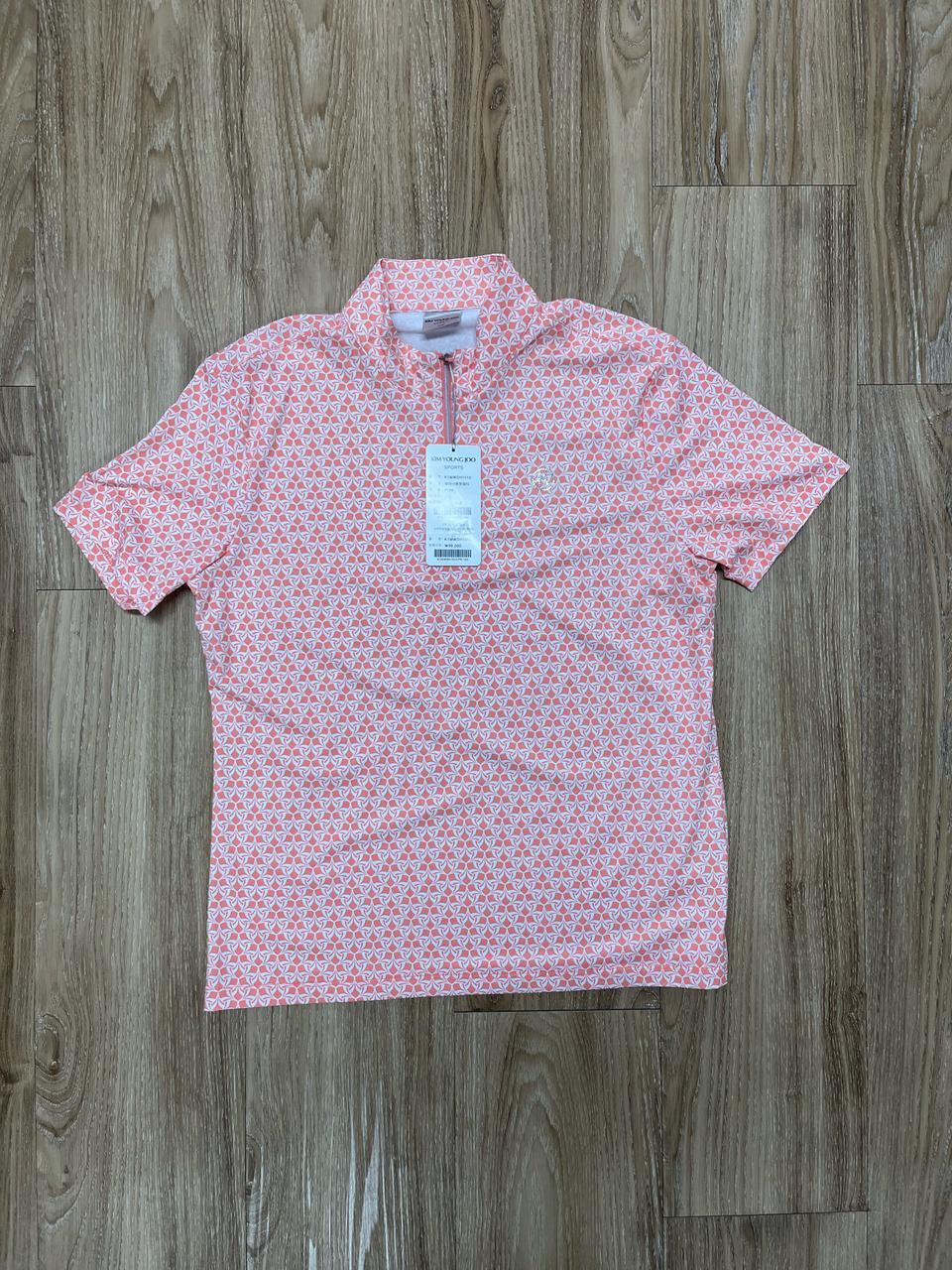 (새상품) 김영주 스포츠 반집업 반팔 티셔츠 100