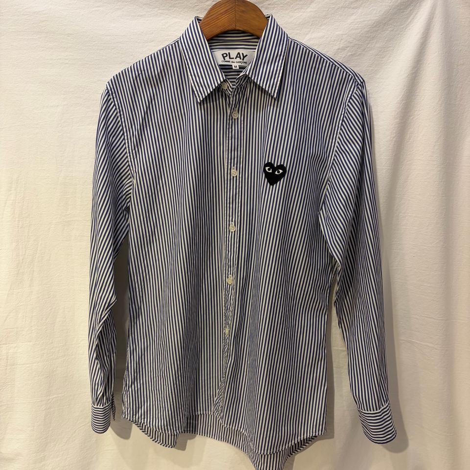꼼데가르송 플레이 스트라이프 셔츠