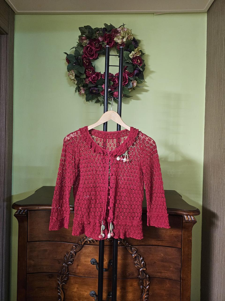 비꼴리끄 손뜨개 가디건