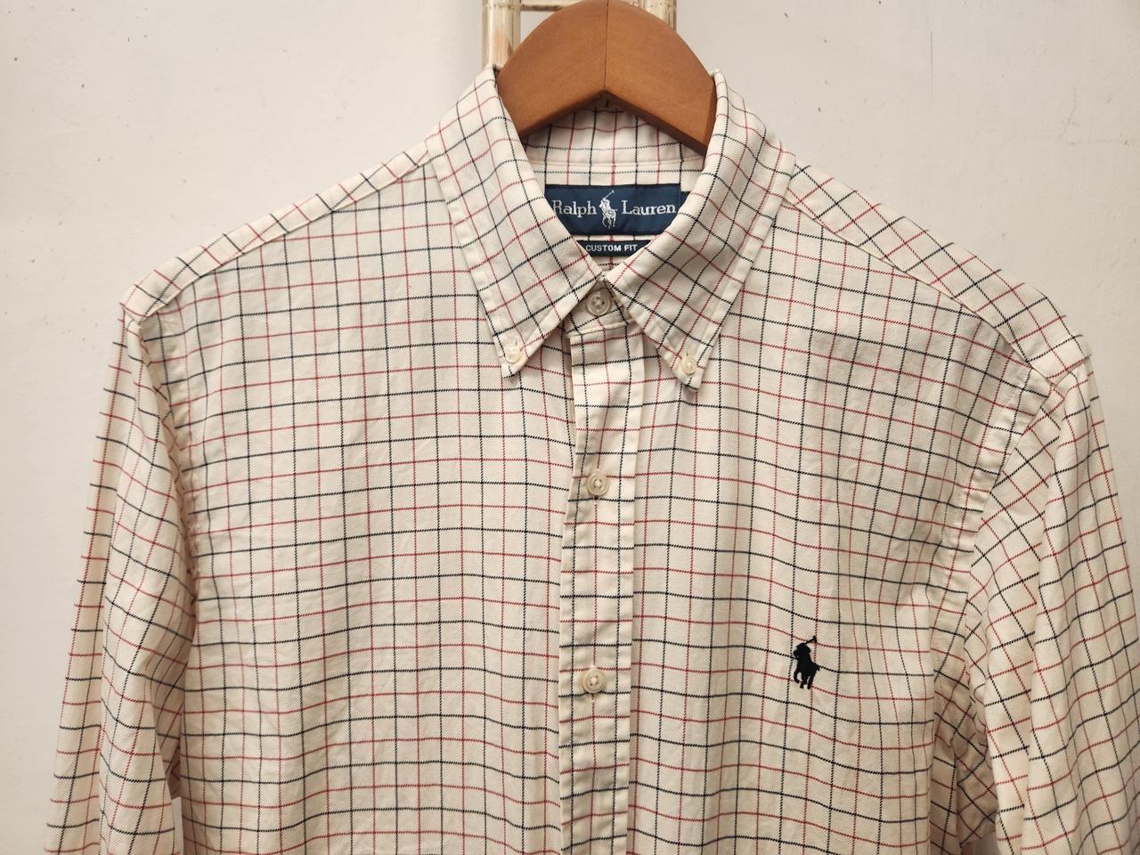 랄프로렌 커스텀핏 체크 셔츠M