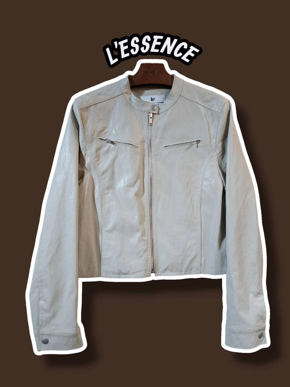 F/ LE 르 레더 바이커 자켓 베이지 /0330