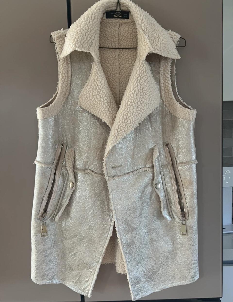 수입의류 고퀄 글리터 스타일조끼 양털조끼